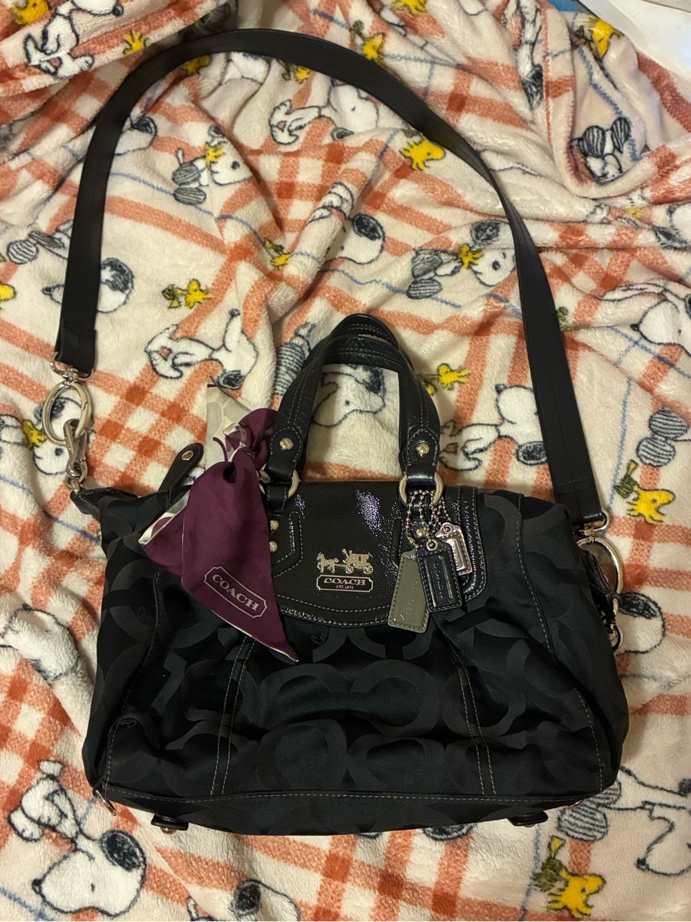 Coach Madison Op Art Sabrina Satchel Shoulder Bag